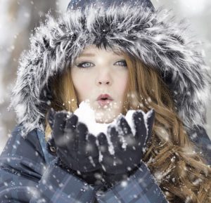 Girl In Winter Snow