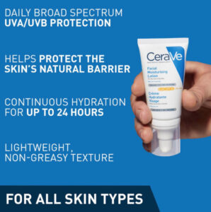 CeraVe Sunscreen For All Skin Types SPF30